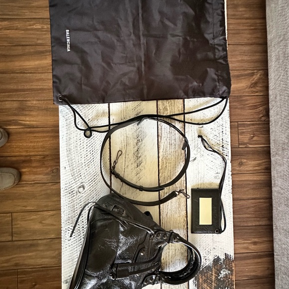 Balenciaga AUTHENTIC Black Mini Motocross Classic Pompon Bag - Picture 6 of 16